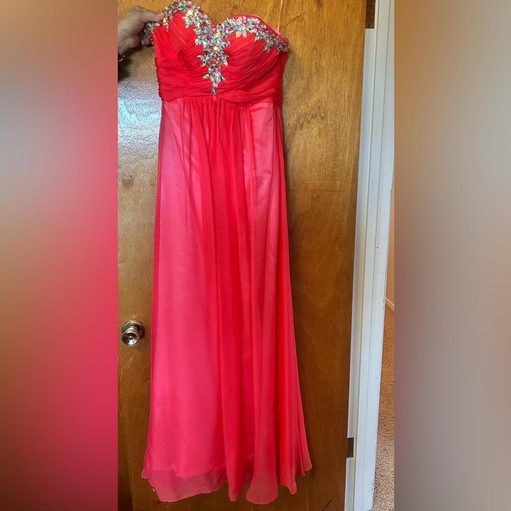 Elegant Red Maxi Skirt